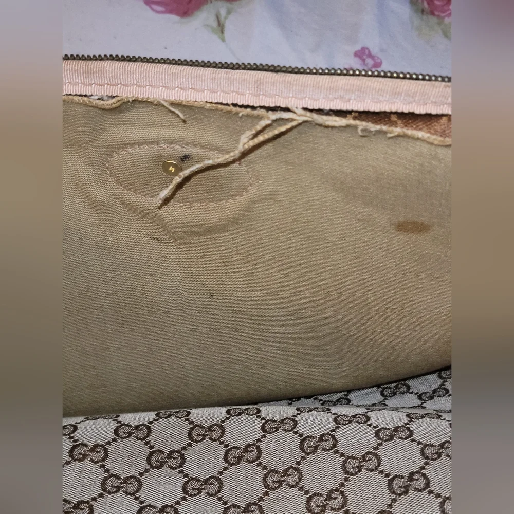 GUCCI GG CANVAS XL CARRY ON TRAVEL WEEKEND Duffle Gym BAG VINTAGE 1960 AUTHENTIC - Picture 6 of 14